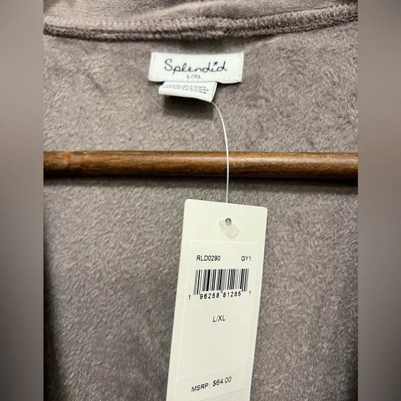 NWT Splendid Velour Short Robe in Mauve - Picture 7 of 8